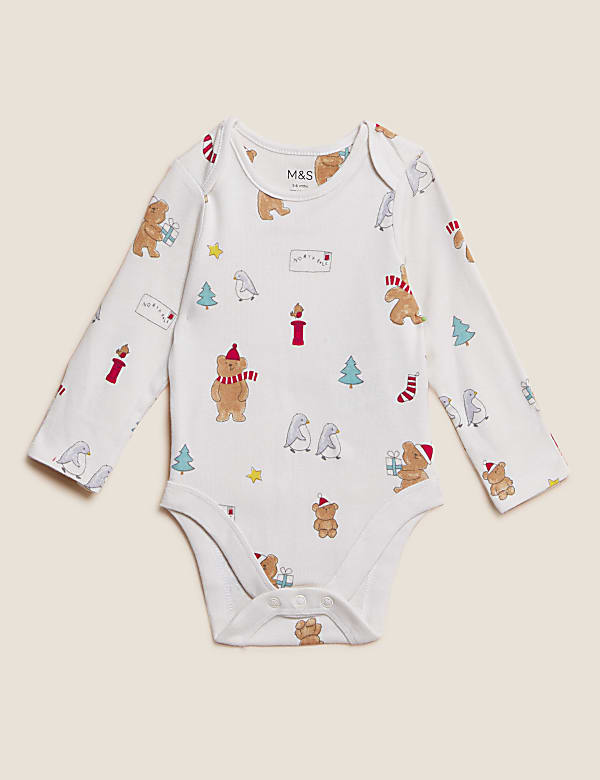 3pc Cotton Rich Bear Print Outfit