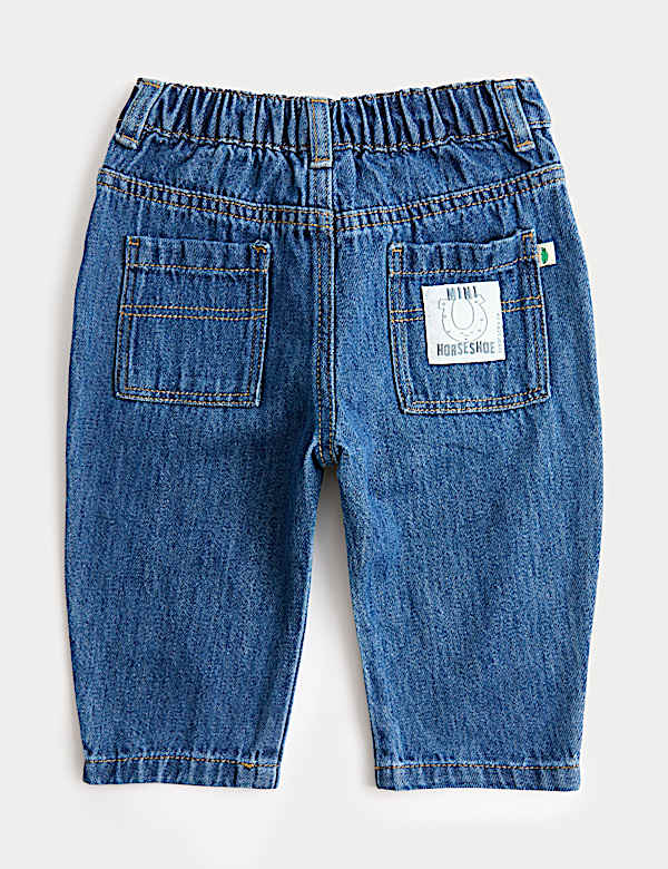 Pure Cotton Horseshoe Jeans (0-5 Yrs)