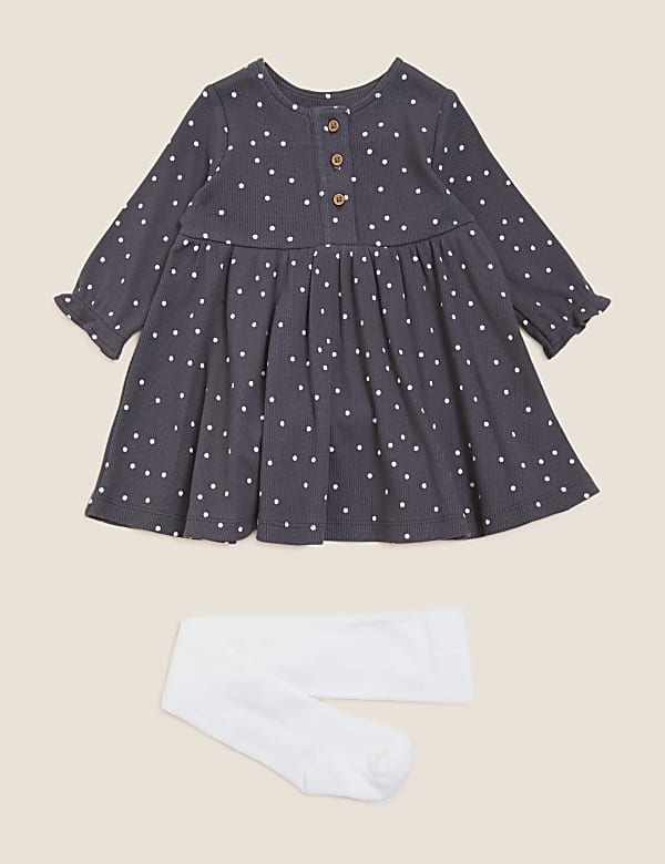 2pc Cotton Rich Spot Outfit (0-3 Yrs)