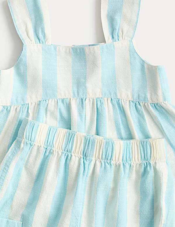 2 Piece Pure Cotton Striped Top & Trousers (0-5 Yrs)