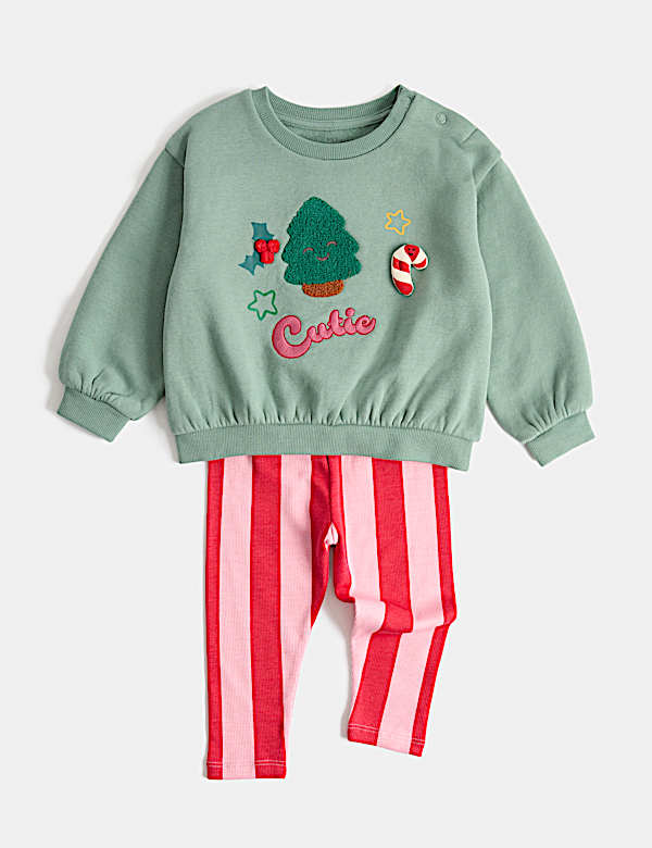 Cotton Rich Christmas Top & Bottom Outfit