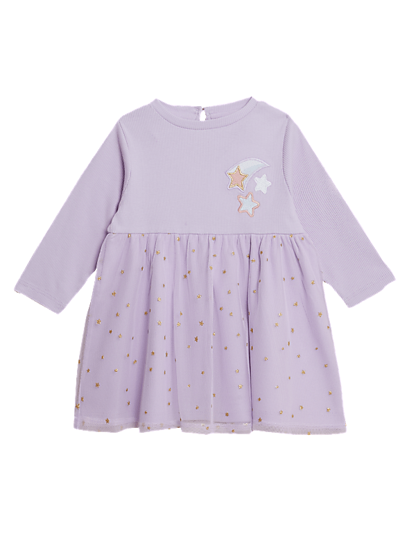 Cotton Rich Star Print Dress (0-3 Yrs)