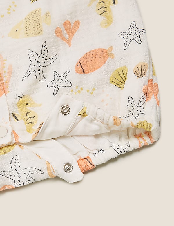 Pure Cotton Sea Life Print Playsuit