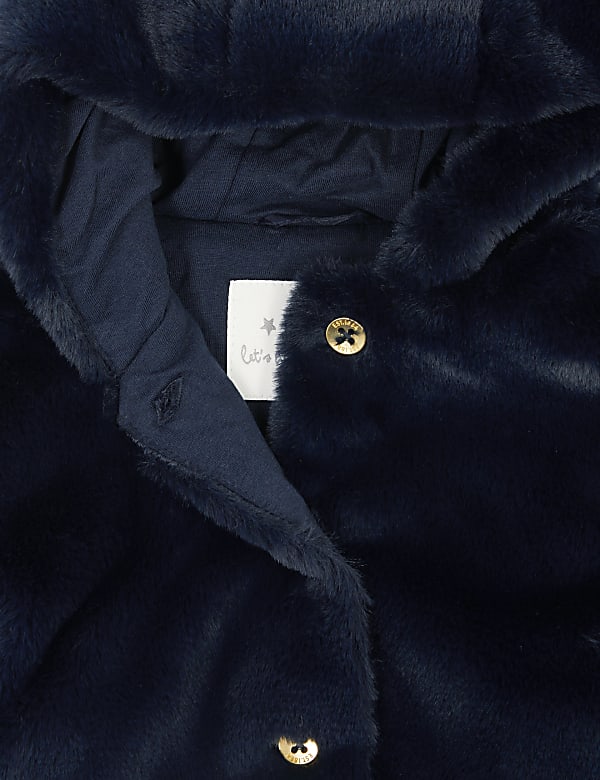 Hooded Faux Fur Coat (0-3 Yrs)