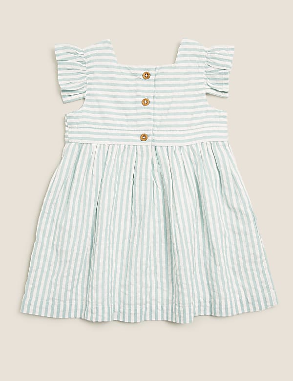 Pure Cotton Striped Dress (0-3 Yrs)