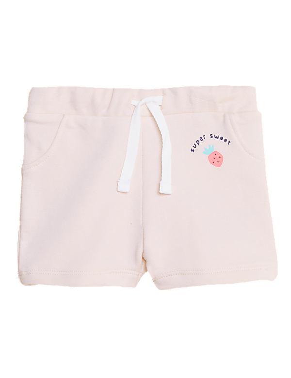 Cotton Rich Super Sweet Slogan Shorts (0-3 Yrs)