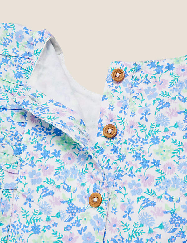 Pure Cotton Floral Print Dress (0-3 Yrs)