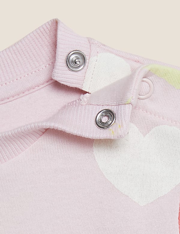 Pure Cotton Heart Print T-Shirt (0-3 Yrs)