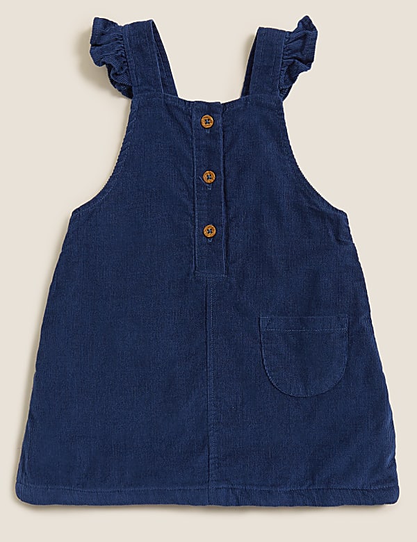 2pc Pure Cotton Cord Pinny Dress (0-3 Yrs)