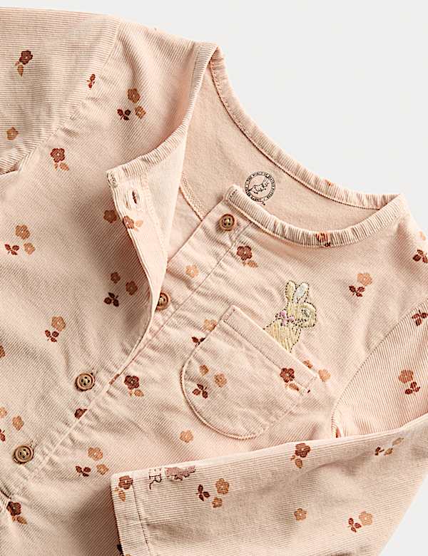 Pure Cotton Cord Peter Rabbit™ Boilersuit (0-3 Yrs) - AT