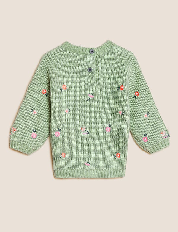 Knitted Floral Jumper