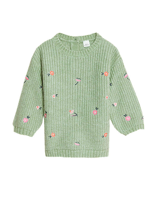Knitted Floral Jumper