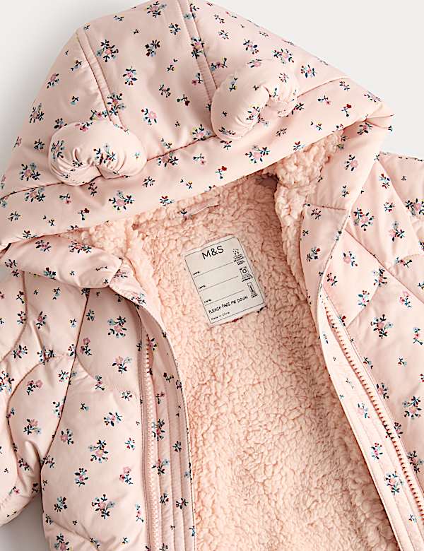 Ditsy Floral Quilted Snowsuit (0-3 Yrs) - SI