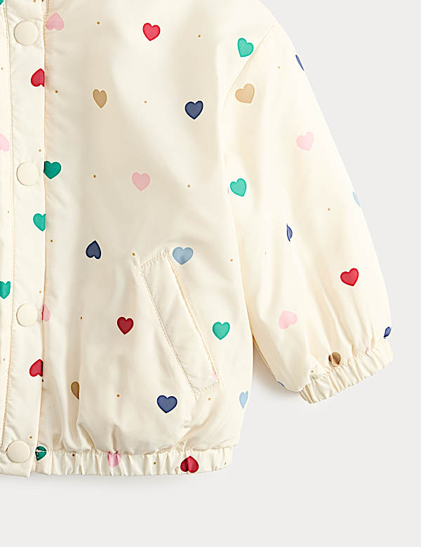 Lightweight Heart Print Padded Jacket (0-5 Yrs) - LU