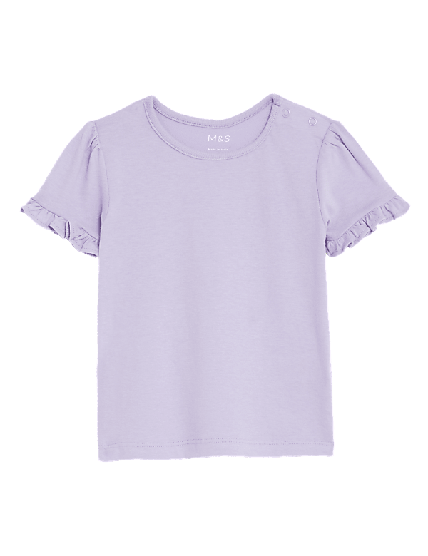 Pure Cotton Frill T-Shirt (0-3 Yrs)