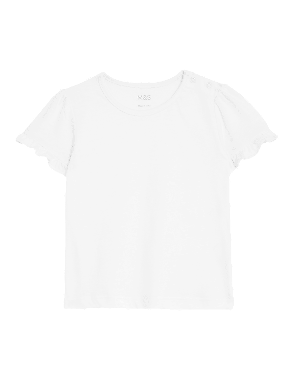 Pure Cotton Frill T-Shirt (0-3 Yrs)
