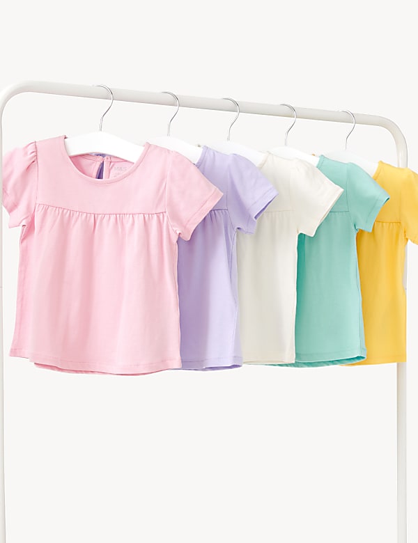 Set van 5 T-shirts van puur katoen (0-3 jaar) - NL