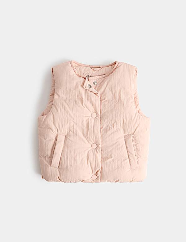 Plain Round Neck Padded Gilet (0-5 Yrs)