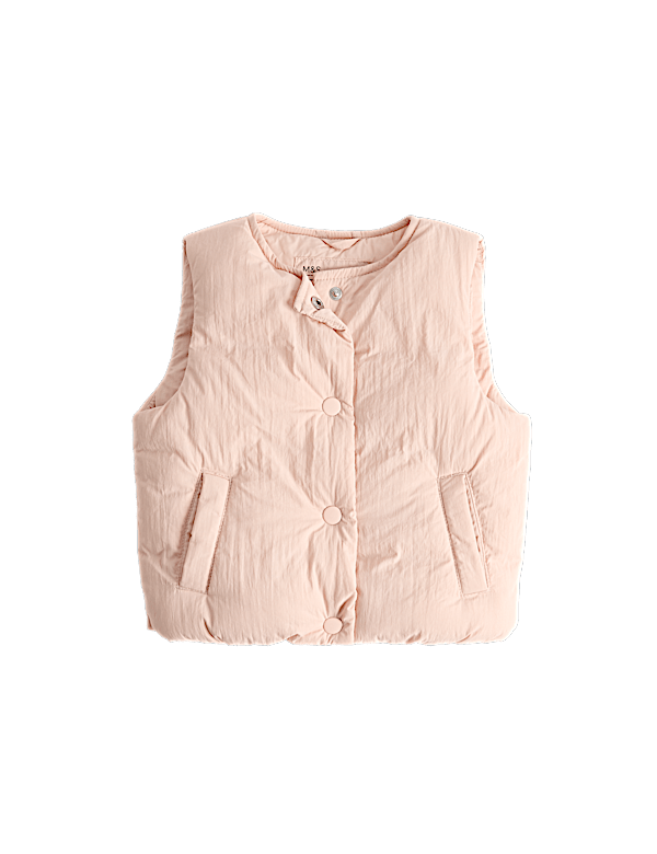 Plain Round Neck Padded Gilet (0-5 Yrs)