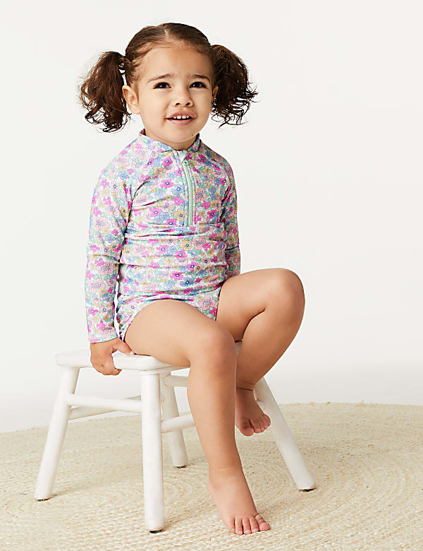 Maillot de bain 2&nbsp;pièces à motif fleuri (jusqu'au 3&nbsp;ans) - BE