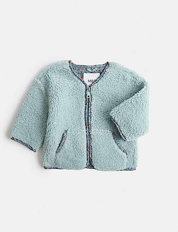Borg Floral Trim Jacket (0-5 Yrs)