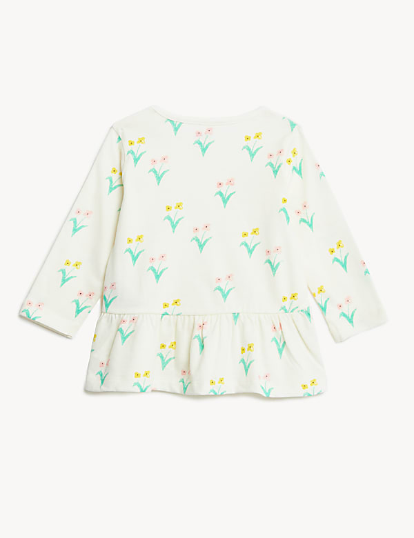 Pure Cotton Floral Top (0-3 Yrs)
