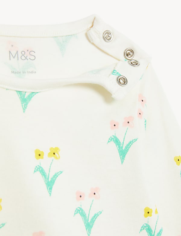 Pure Cotton Floral Top (0-3 Yrs)