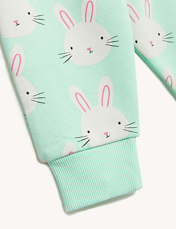 Cotton Rich Bunny Print Joggers