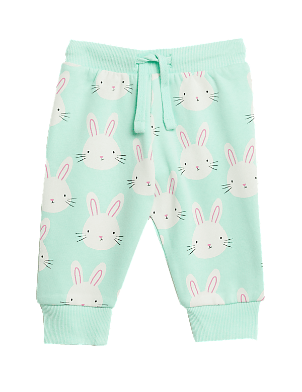 Cotton Rich Bunny Print Joggers
