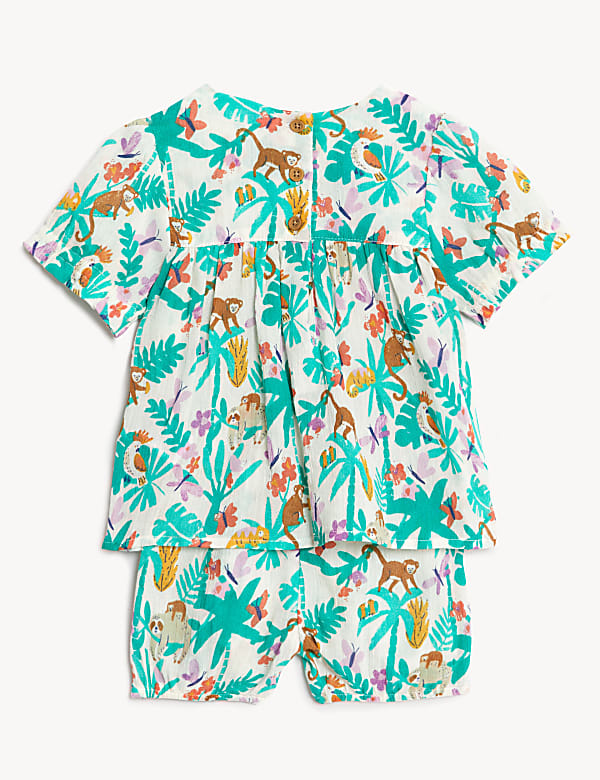 2pc Pure Cotton Jungle Print Outfit (0-3 Yrs)