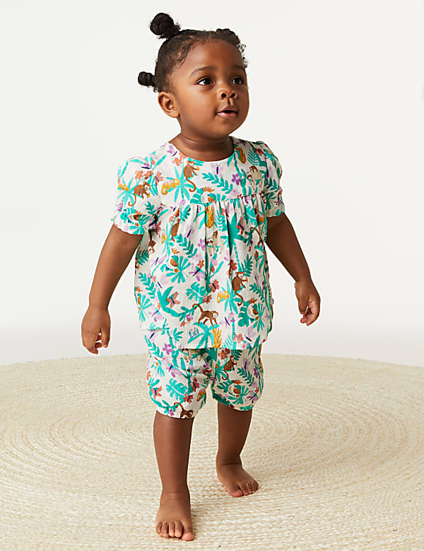 2pc Pure Cotton Jungle Print Outfit (0-3 Yrs)
