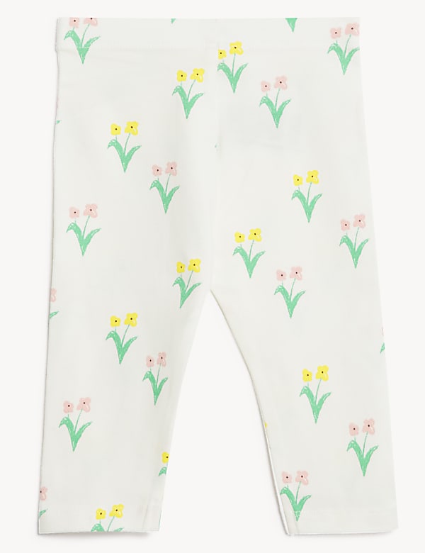 Cotton Rich Floral Leggings