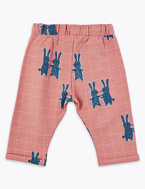 Cotton Bunny Print Joggers