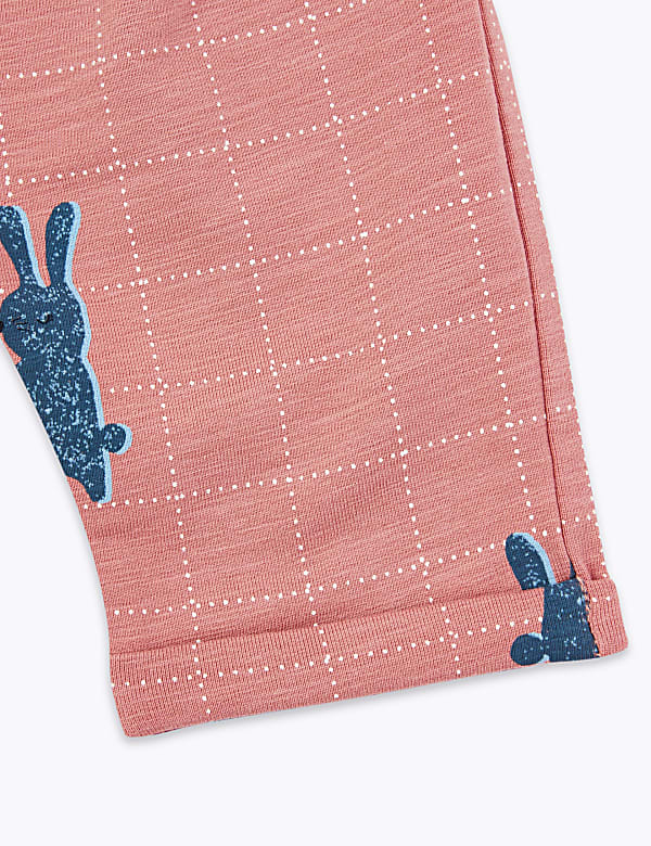 Cotton Bunny Print Joggers