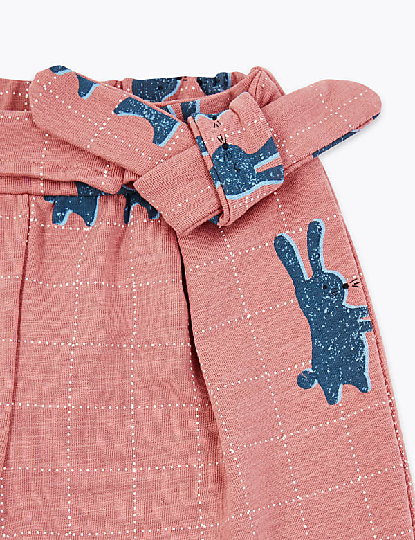 Cotton Bunny Print Joggers