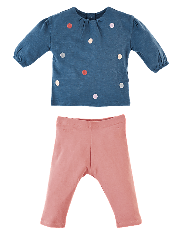 Jersey Pom Pom Top & Bottom Outfit (0-3 Yrs)