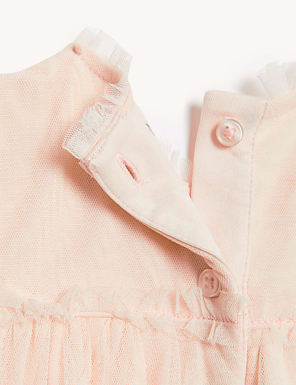 Tulle Floral Embroidered Dress