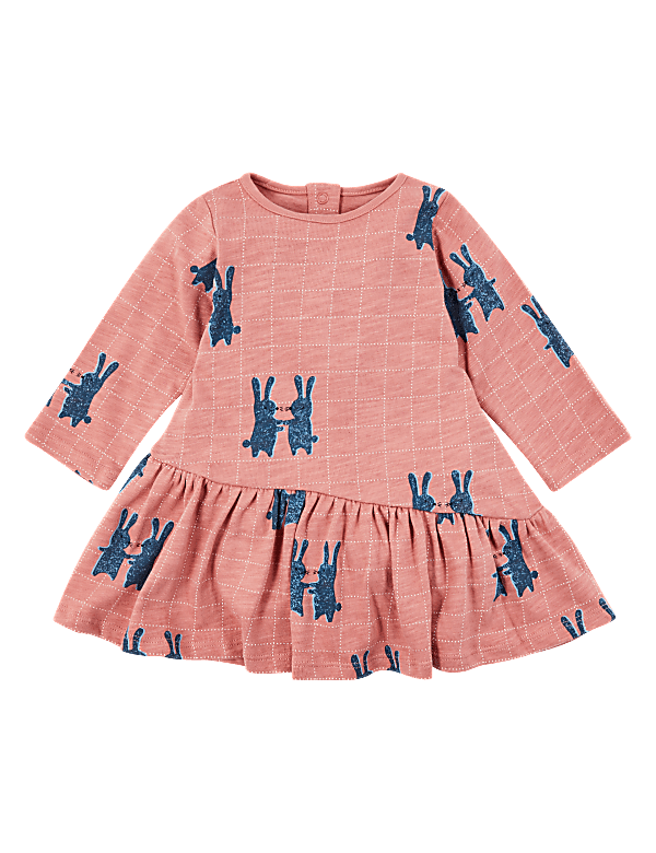 Cotton Bunny Print Dress