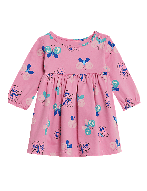 Pure Cotton Butterfly Print Dress