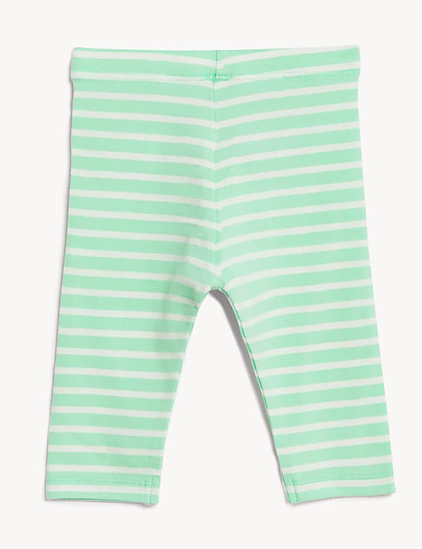 Cotton Rich Striped Leggings
