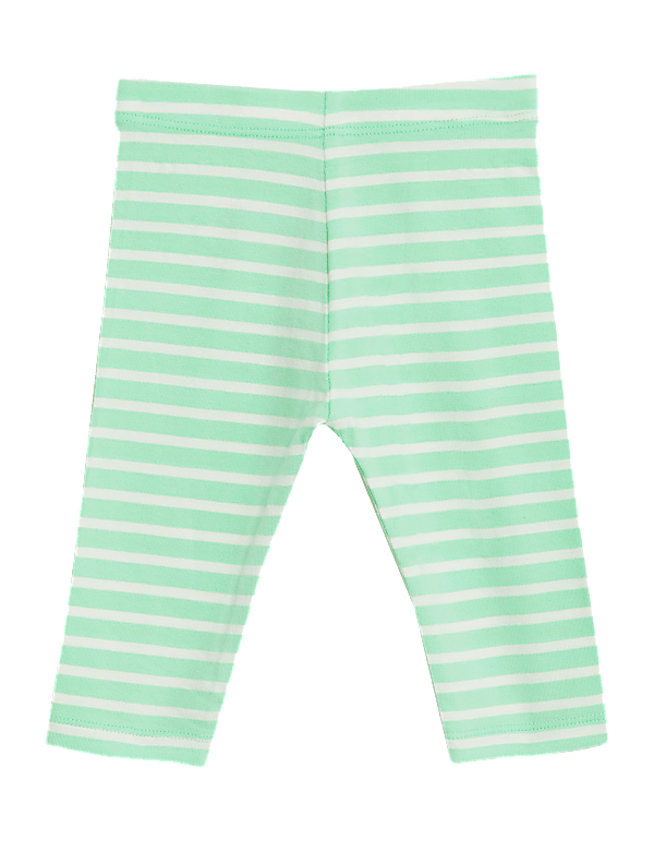 Cotton Rich Striped Leggings