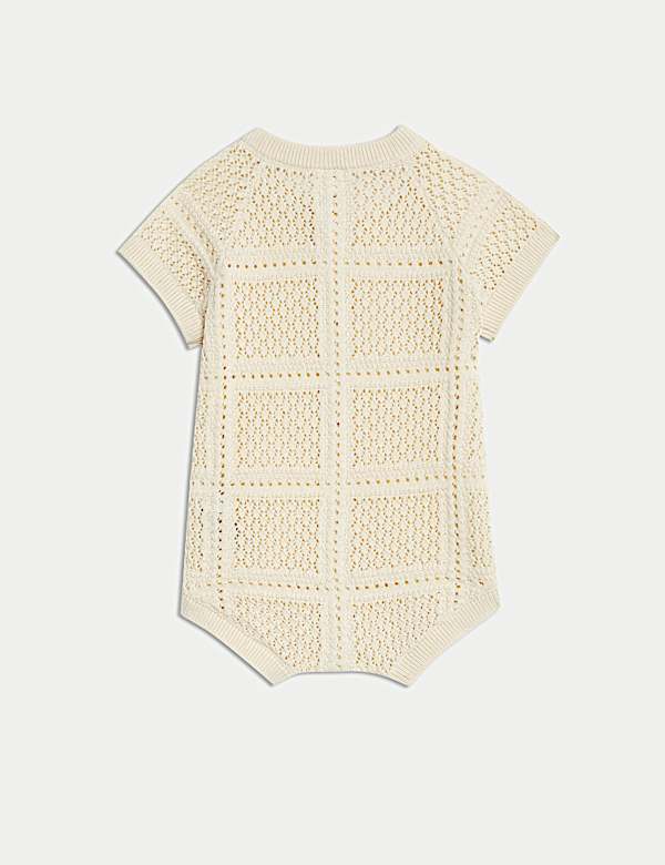 Pure Cotton Knitted Romper (0-3 Yrs) - FR