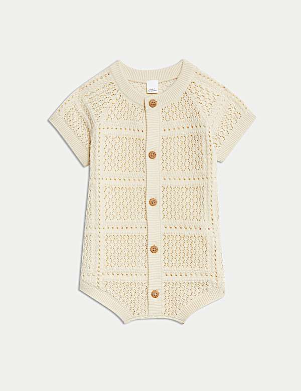 Pure Cotton Knitted Romper (0-3 Yrs) - LT