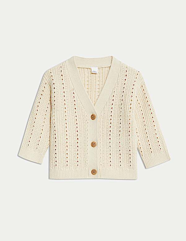 Pure Cotton Knitted Cardigan (0-3 Yrs) - KG