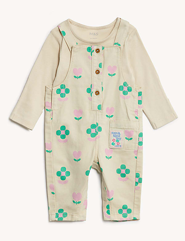 2pc Cotton Rich Floral Outfit