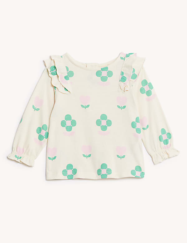 3pk Pure Cotton Patterned Tops