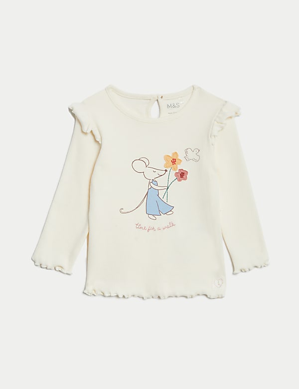 3pk Cotton Rich Patterned Tops (0-3 Yrs)