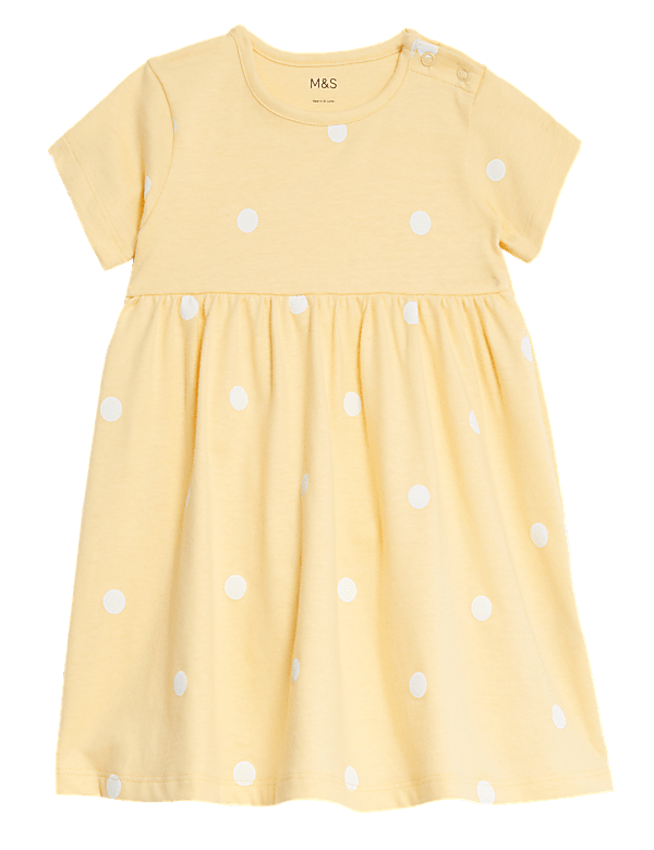 Pure Cotton Spotted Dress