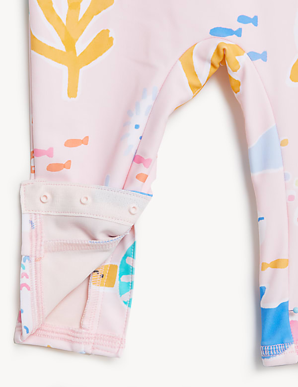 Sealife Long Sleeve Swimsuit & Hat Set