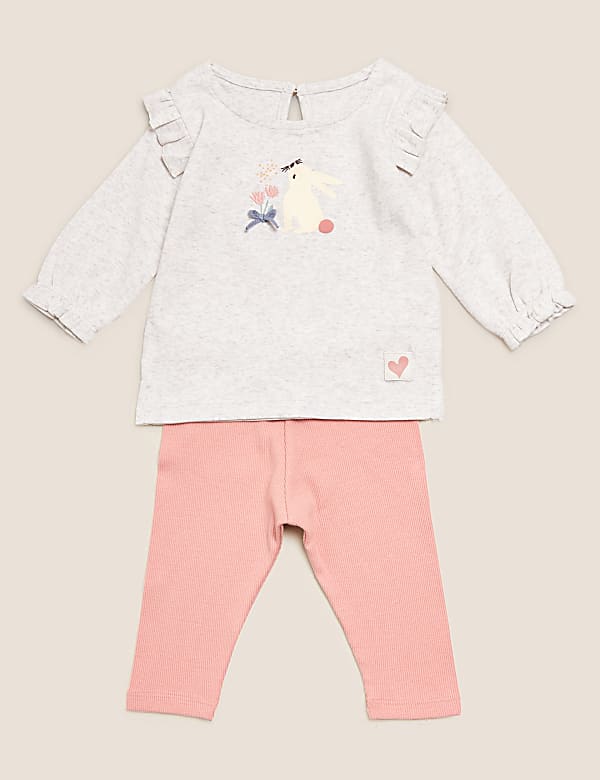2pc Cotton Rich Bunny Outfit (0-3 Yrs)